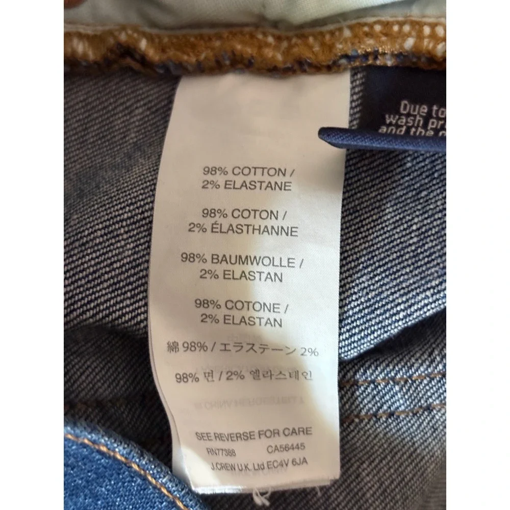 J.Crew Indigo Denim Raw Hem Jean Shorts Dark Wash Size 26 Stretch Cut Offs - Picture 6 of 6